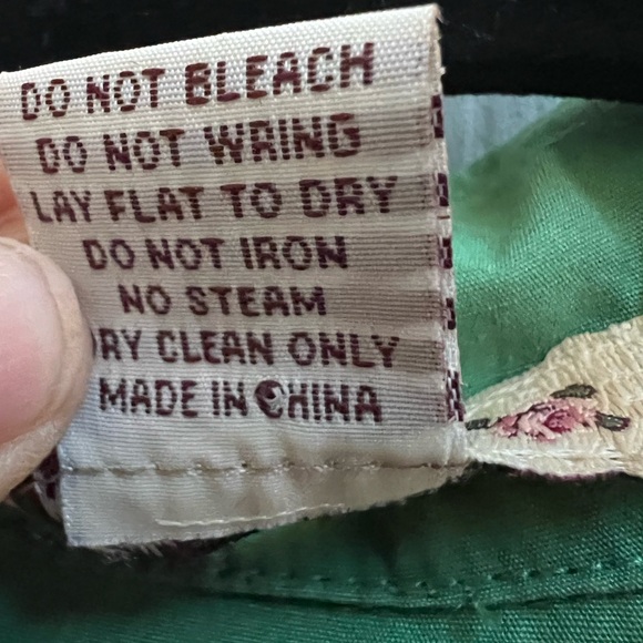 Vintage Forever Green Cotton Fit and Flare Dress 50s Inspired Tie Waist - Picture 5 of 9